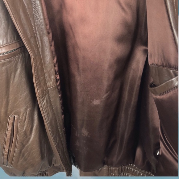 Christian Dior Vintage Leather Brown Bomber Jacket - Picture 6 of 10